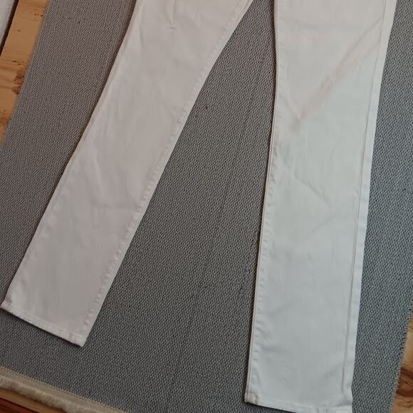 7 For All Mankind Favorite Jeans Women's 28 28X32 White Out Straight Leg - Picture 5 of 16